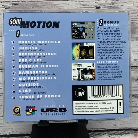 Soul Motion - Compilation [1996 CD]‎ Jhelisa Curtis Mayfield Tower Power - Picture 2 of 7